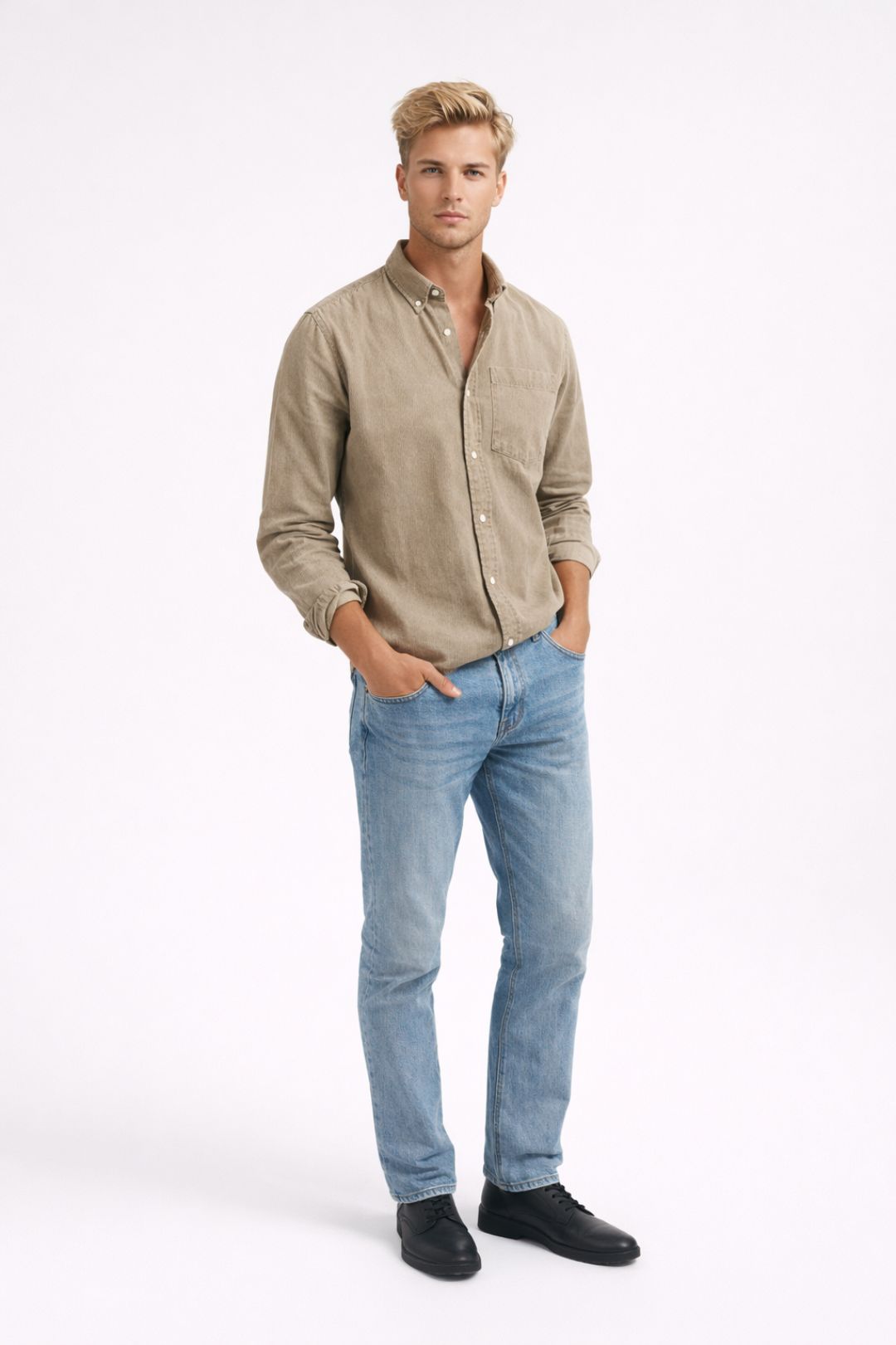 Men’s Shirt | Straight | With Buttons | Easy Fit