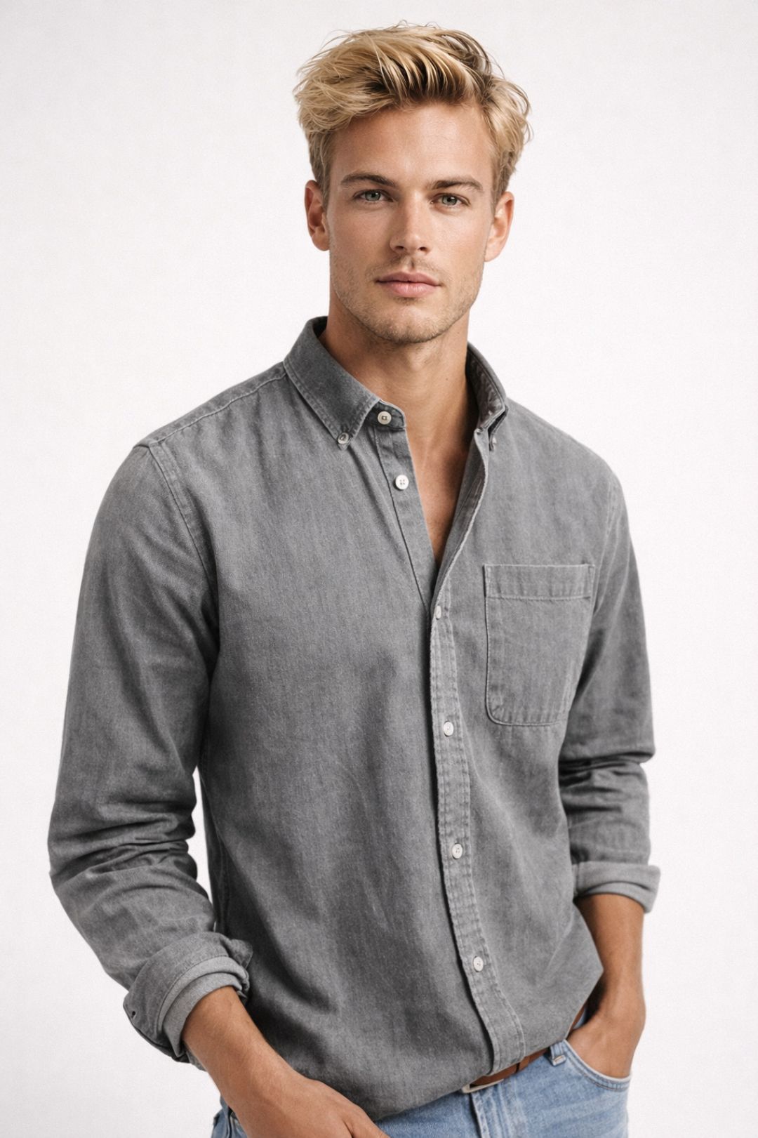 Men’s Shirt | Straight | With Buttons | Easy Fit