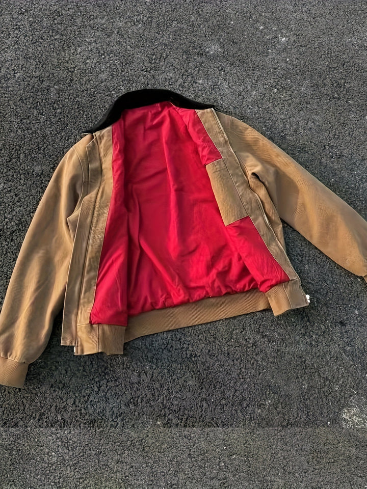 Men’s Jacket | Vintage | With Zipper | Contrast collar-Jacob-Menswear