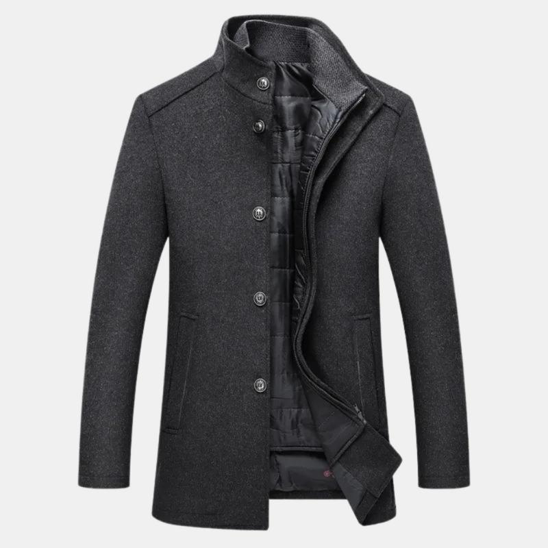 Men’s Jacket | Tailored | Button Closure | High collar-Jacob-Menswear