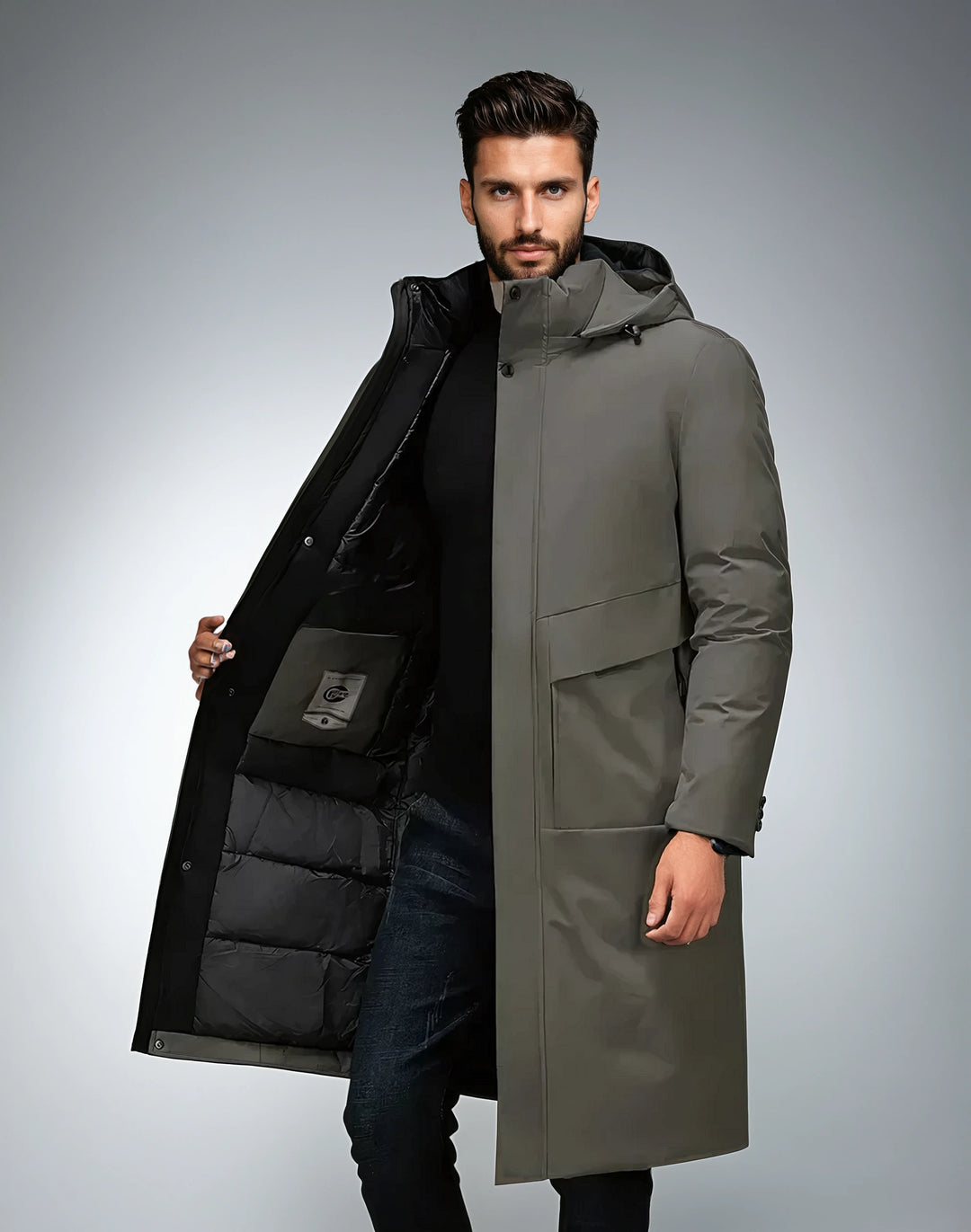 Men’s Coat | Hooded | Long Sleeve | Warm-Jacob-Menswear