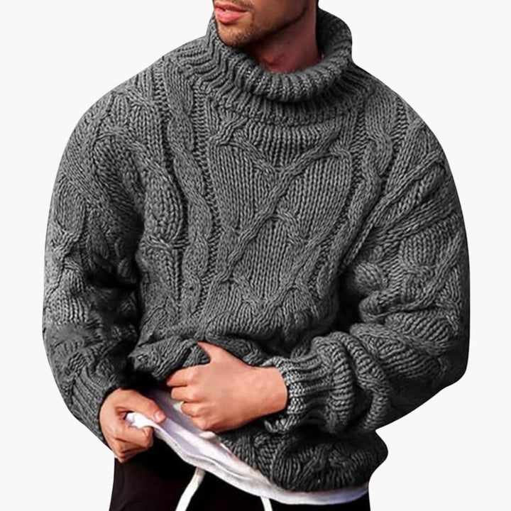 Oversized Men’s Sweater | Long Sleeve | textured pattern-Jacob-Menswear