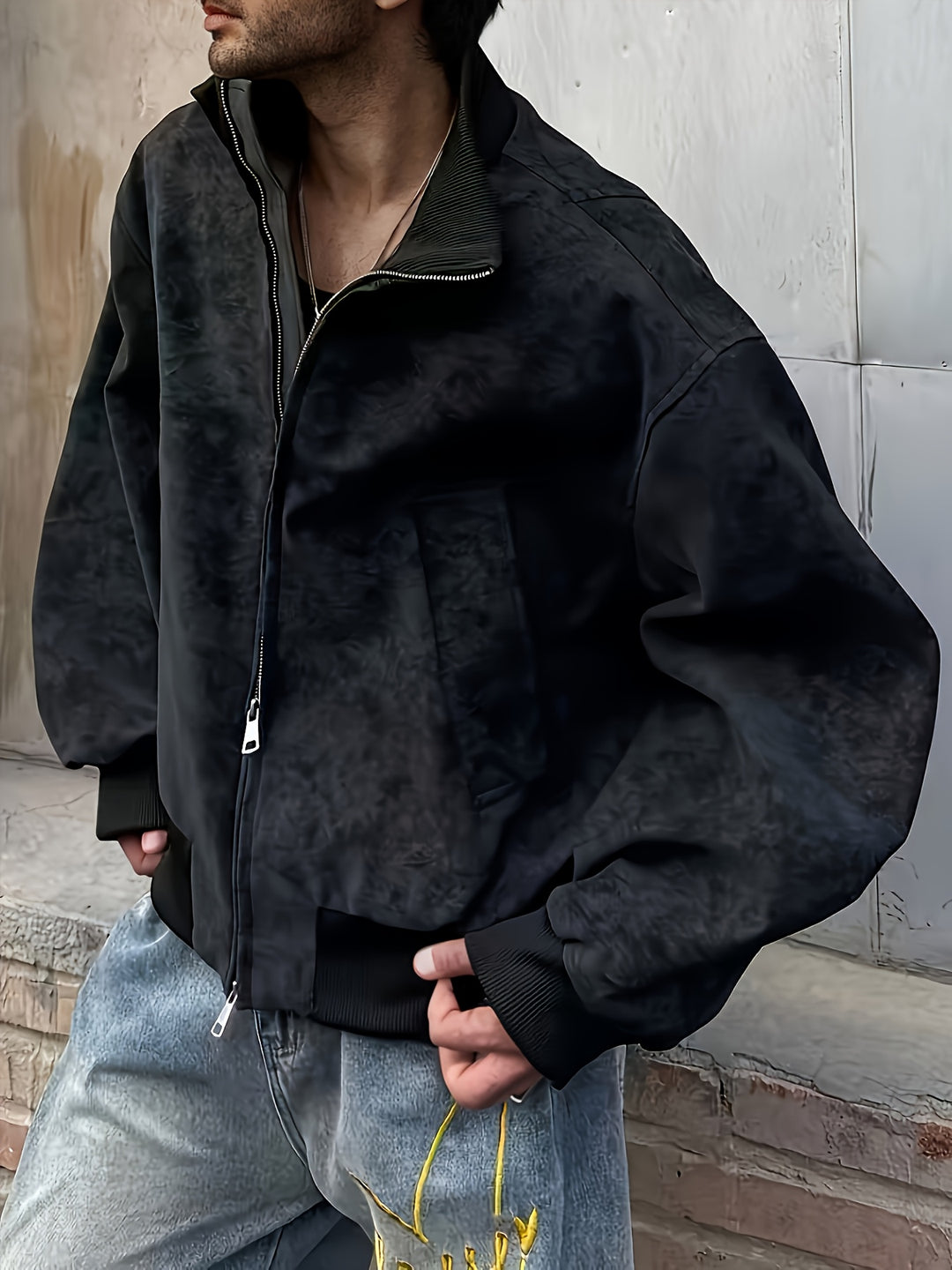 Men’s Jacket | Oversized | Zip Closure | Elastic cuffs-Jacob-Menswear
