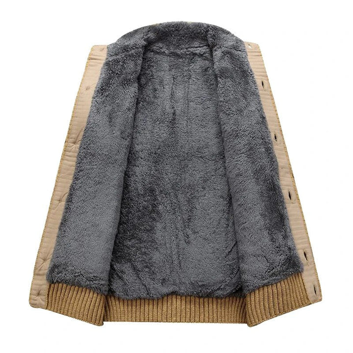 Men's Cable Knit Vest with Plush Lining - Warm & Stylish