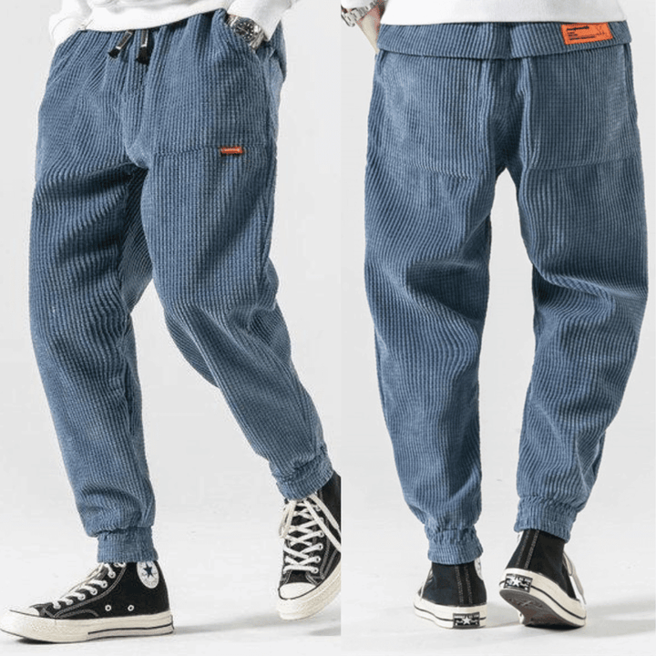 Men's Corduroy Cargo Pants - Relaxed Fit Classic