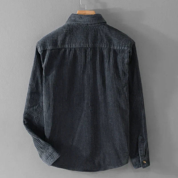 Men's Corduroy Shirt - Retro Long Sleeve