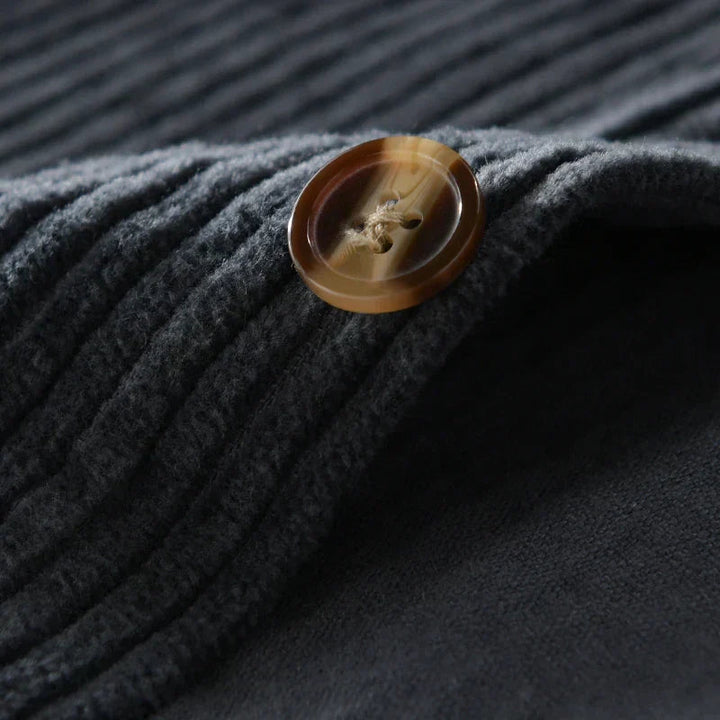 Men's Corduroy Shirt - Retro Long Sleeve