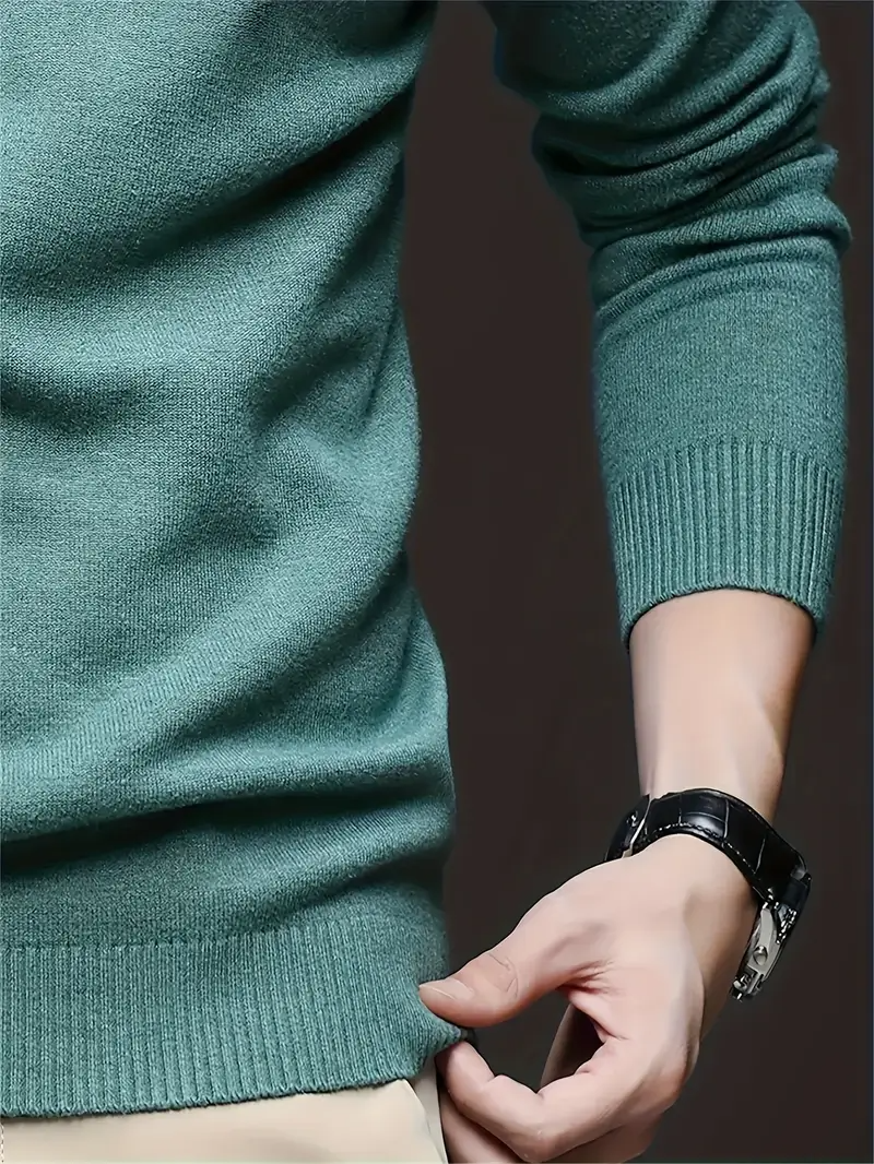 Men's Crew Neck Sweater - Modern Fit Knit