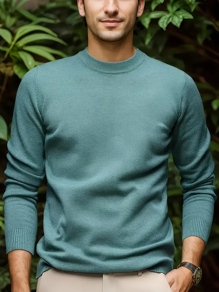 Men's Crew Neck Sweater - Modern Fit Knit