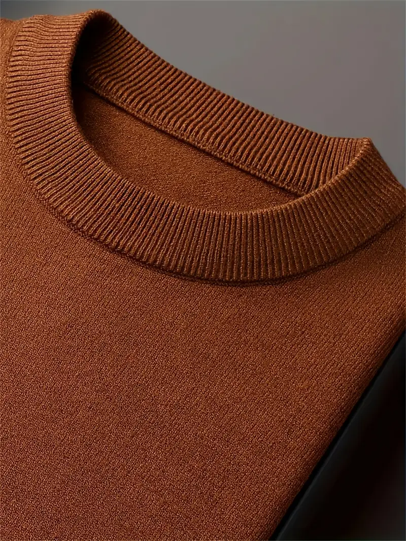 Men's Crew Neck Sweater - Modern Fit Knit