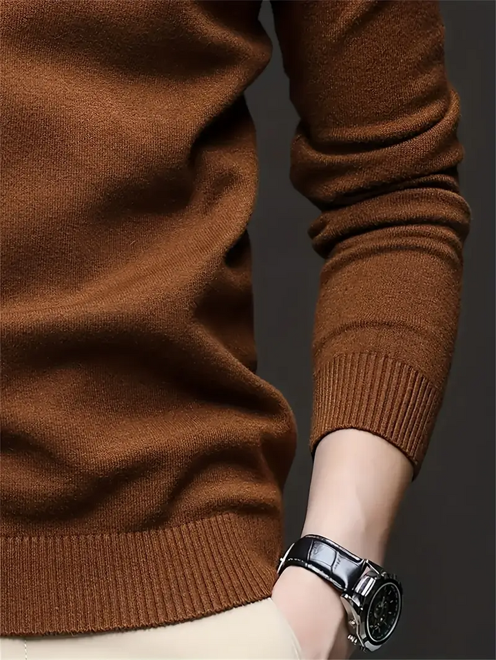 Men's Crew Neck Sweater - Modern Fit Knit