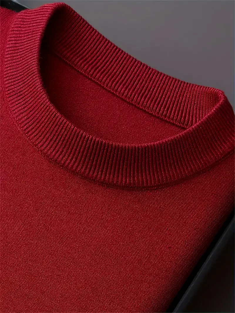Men's Crew Neck Sweater - Modern Fit Knit