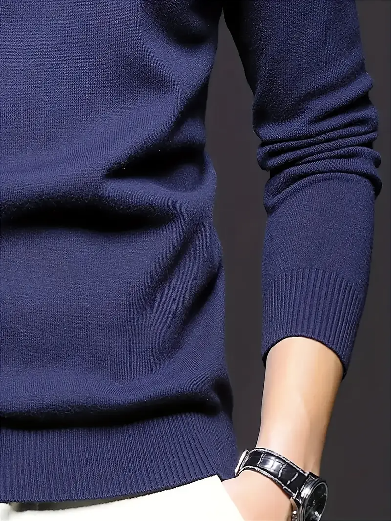 Men's Crew Neck Sweater - Modern Fit Knit