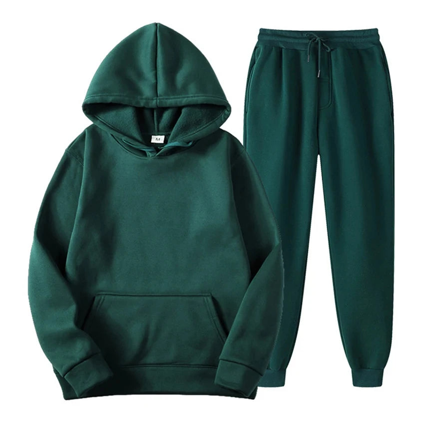 Men's Jogging Set - Comfortable Modern Fit - Green