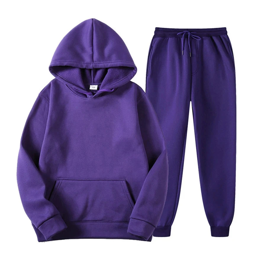 Men's Jogging Set - Comfortable Modern Fit - Purple