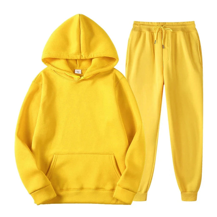 Men's Jogging Set - Comfortable Modern Fit - Yellow