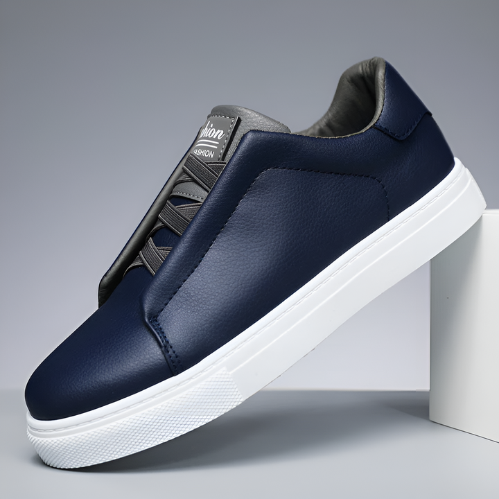 Men's Lightweight Sneakers - Casual Comfort Lace-Up - Blue