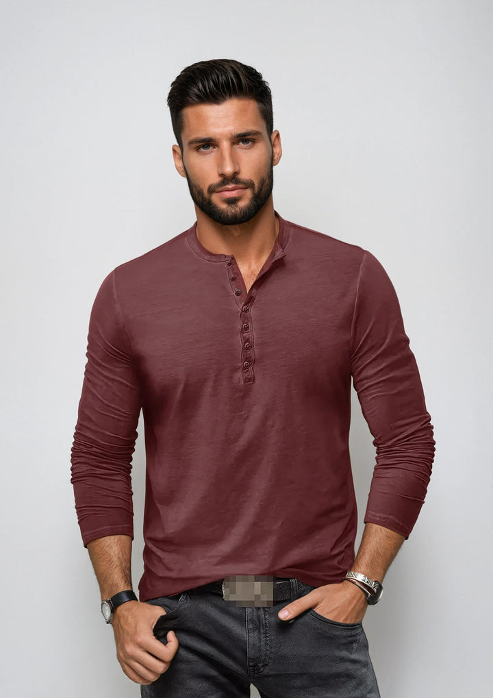 Men's Long Sleeve Dress Shirt - Classic Versatile Fit - Red