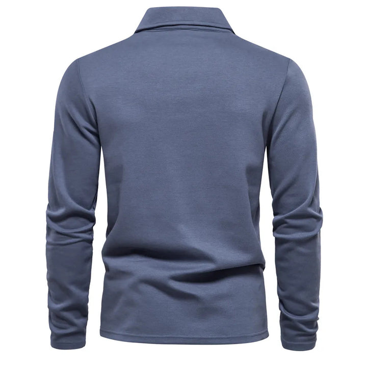 Men's Long Sleeve Polo Shirt - Classic Comfort & Timeless Style