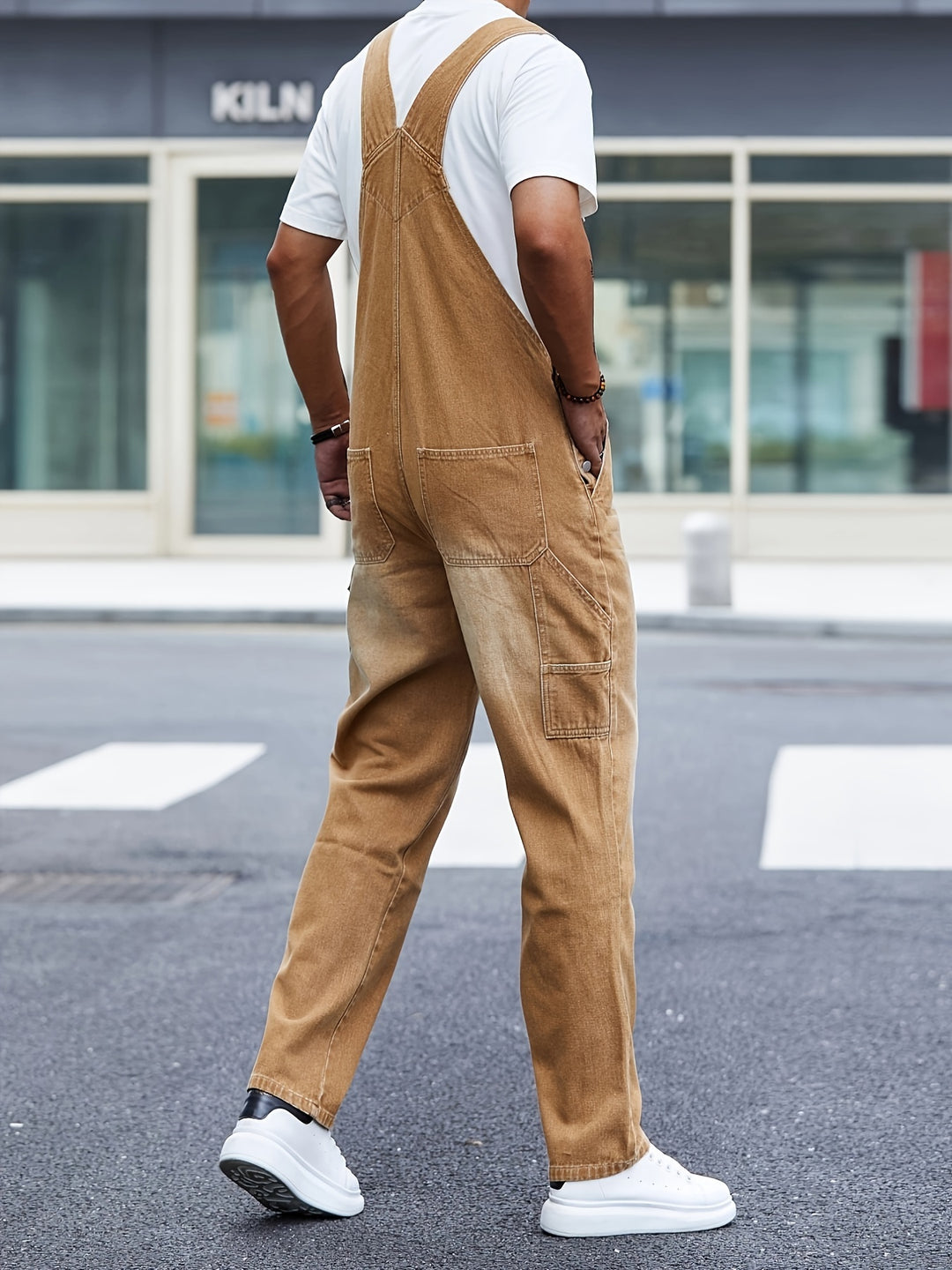 Men's Loose Fit Work Overalls - Multiple Pockets All-Season