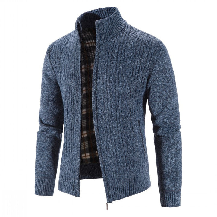 Men's Open Front Cardigan Sweater - Casual Knit Vest - Blue