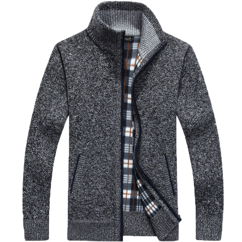 Men's Open Front Cardigan Sweater - Casual Knit Vest - Charcoal