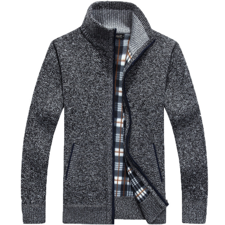 Men's Open Front Cardigan Sweater - Casual Knit Vest - Charcoal