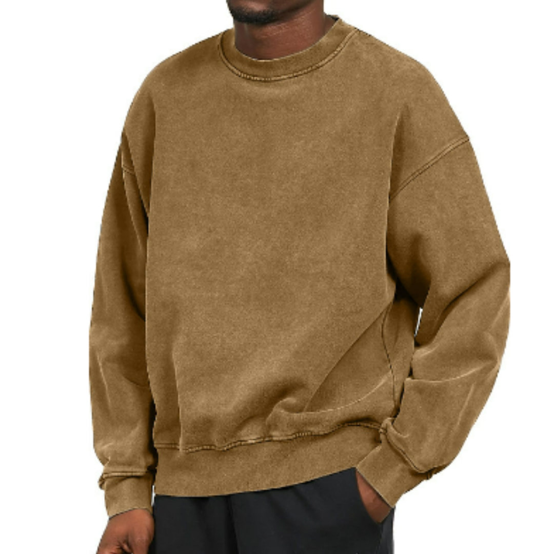 Men's Oversized Crew Neck Sweater - Casual Style-Jacob-Menswear