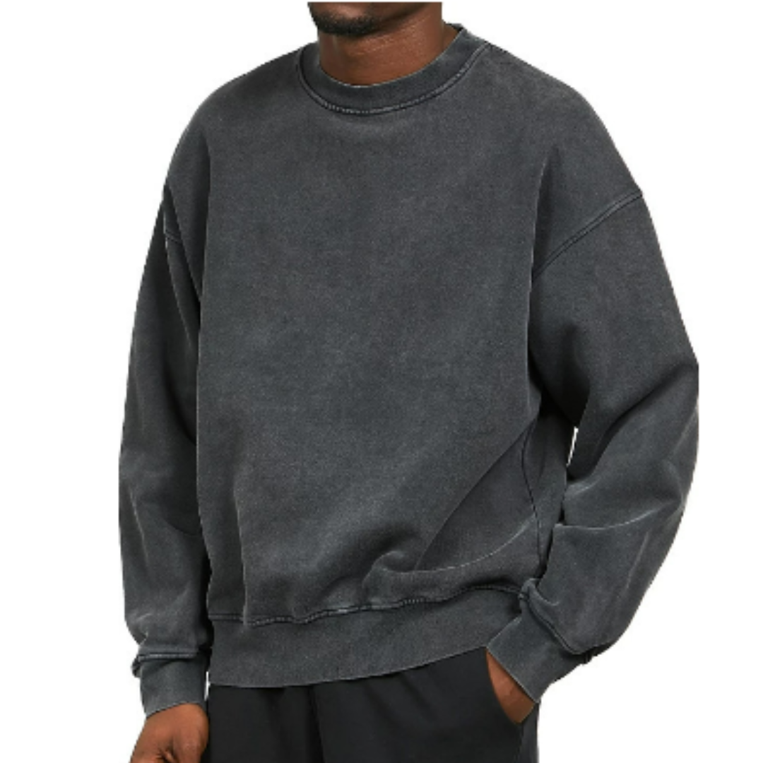 Men's Oversized Crew Neck Sweater - Casual Style-Jacob-Menswear
