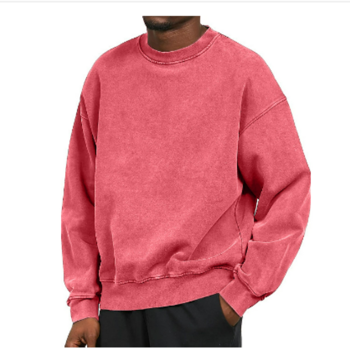 Men's Oversized Crew Neck Sweater - Casual Style-Jacob-Menswear