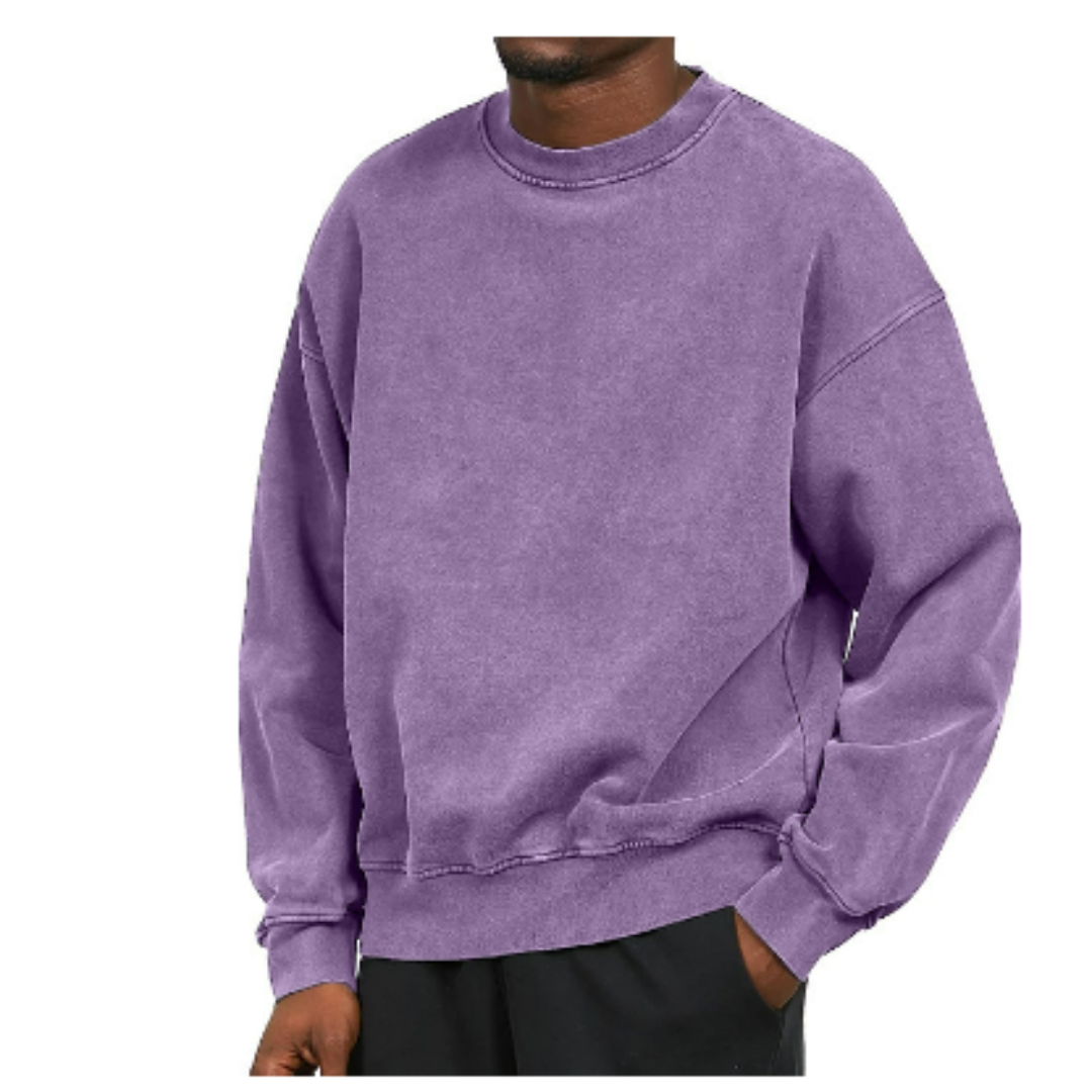 Men's Oversized Crew Neck Sweater - Casual Style-Jacob-Menswear