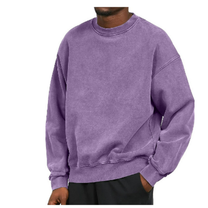 Men's Oversized Crew Neck Sweater - Casual Style-Jacob-Menswear