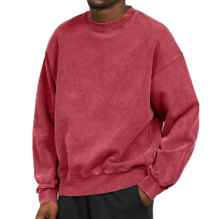 Men's Oversized Crew Neck Sweater - Casual Style-Jacob-Menswear