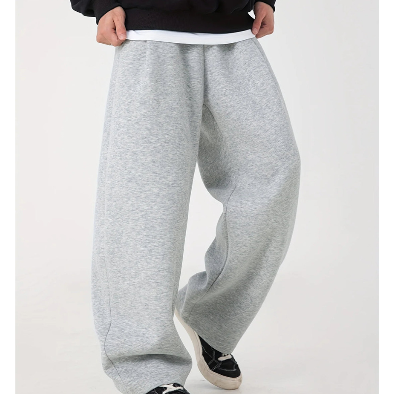Men's Oversized Winter Pants - Elastic Waist Relaxed Fit