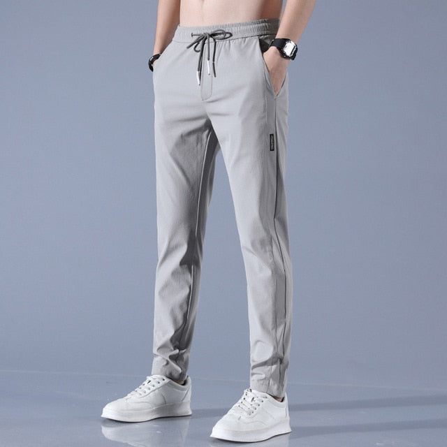 Men's Quick-Dry Stretch Joggers - Slim Fit Athleisure - Grey