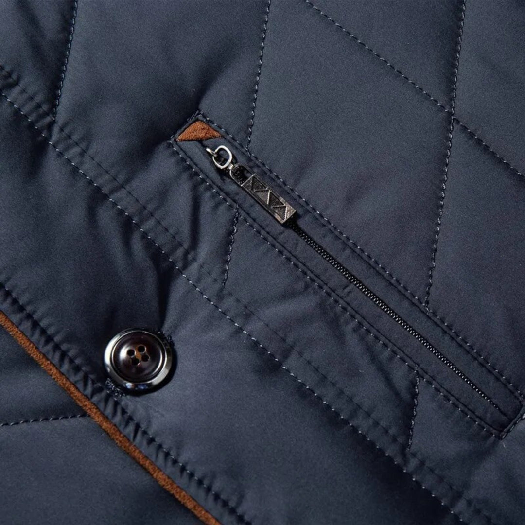 Men's Quilted Winter Jacket - Warm & Functional