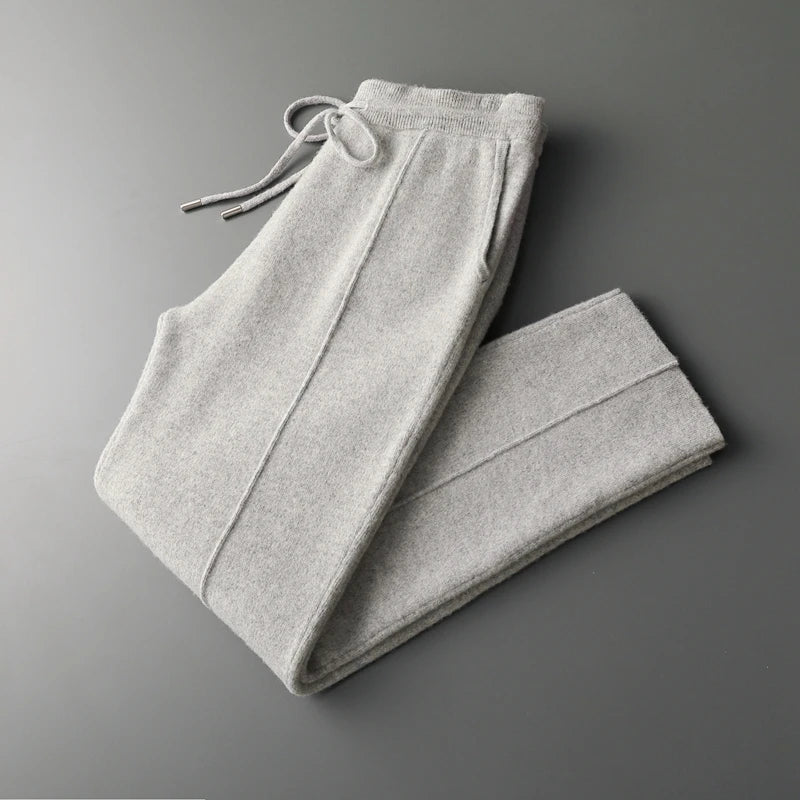 Men's Relaxed Lounge Pants - Soft Comfort Fit - Light Grey