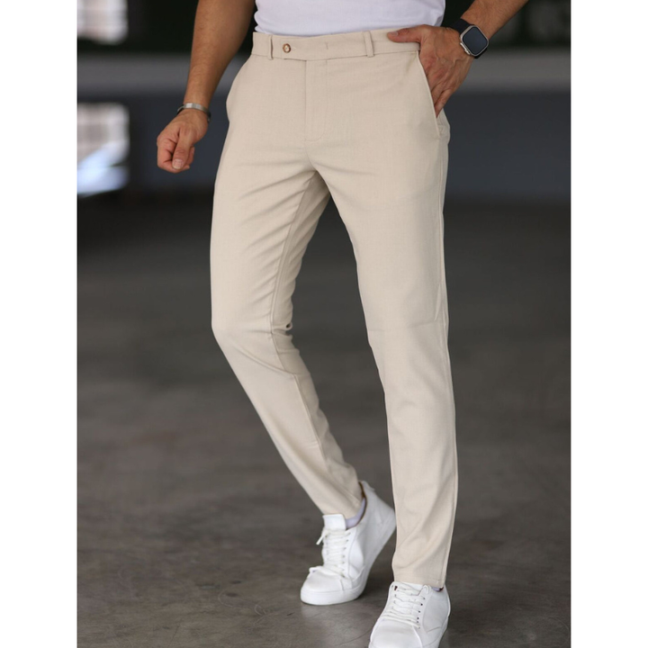 Men's Slim Fit Chino Pants - Modern Comfort - Beige