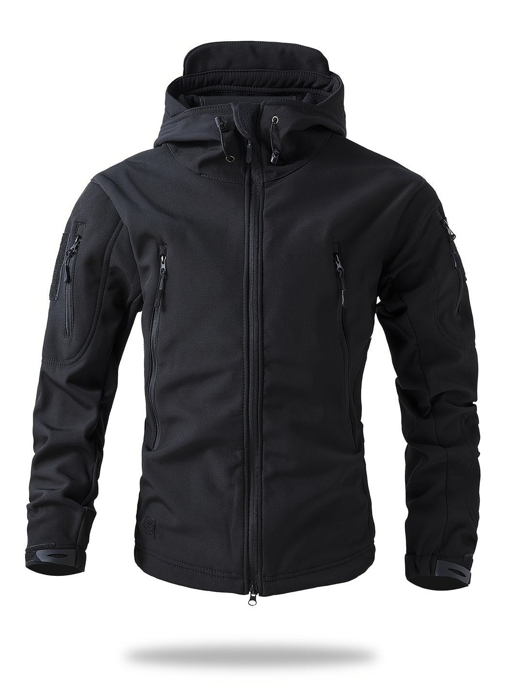 Men's Tactical Winter Jacket - Warm & Functional Outdoor Coat - Black