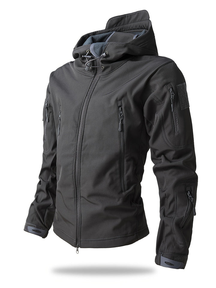 Men's Tactical Winter Jacket - Warm & Functional Outdoor Coat - Grey