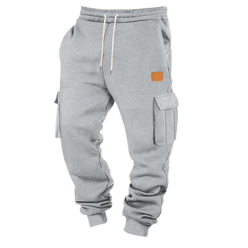 Men's Tapered Cargo Pants - Winter Casual - Grey