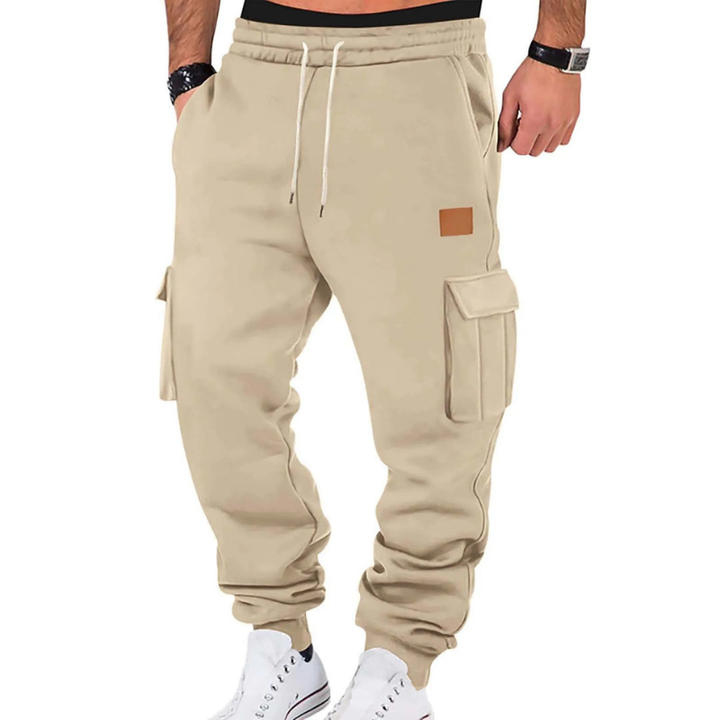 Men's Tapered Cargo Pants - Winter Casual - Khaki