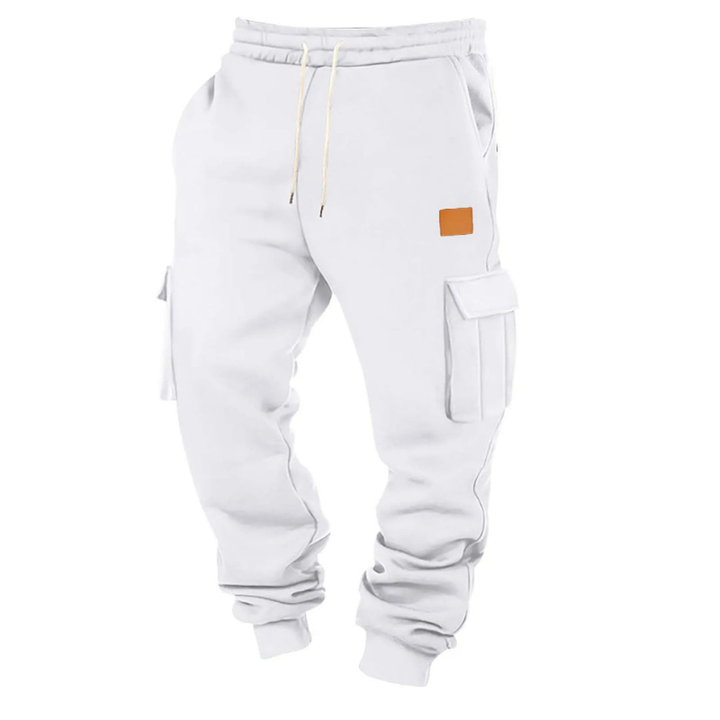 Men's Tapered Cargo Pants - Winter Casual - White