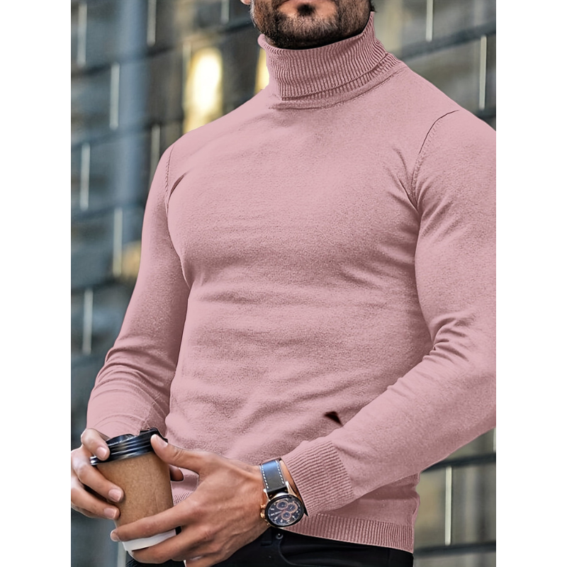 Men's Turtleneck Sweater - Classic Slim Fit Winter Knit