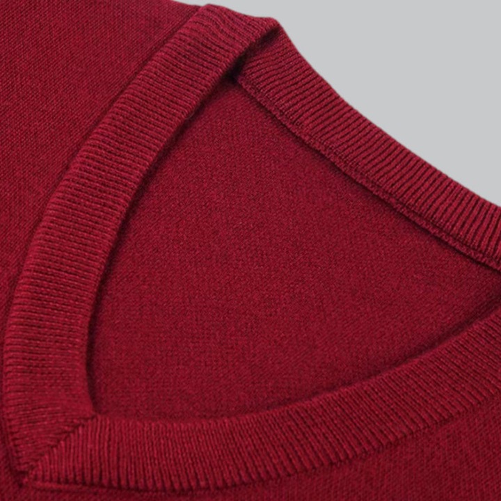 Men's V-Neck Knit Vest - Classic Layering Piece