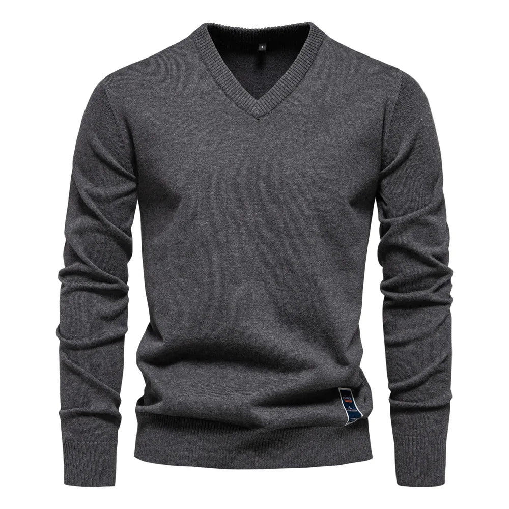Men's V-Neck Sweater - Classic Style-Jacob-Menswear