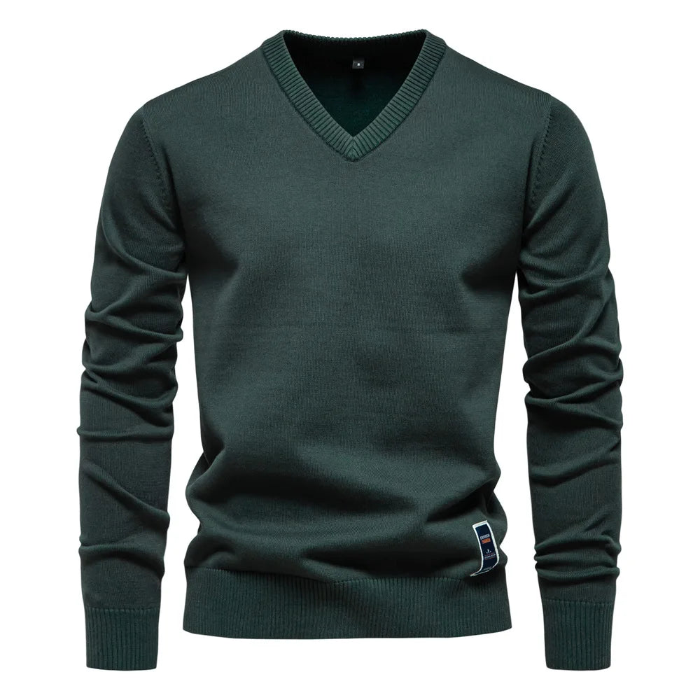 Men's V-Neck Sweater - Classic Style-Jacob-Menswear