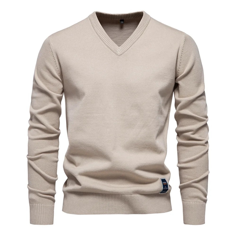 Men's V-Neck Sweater - Classic Style-Jacob-Menswear