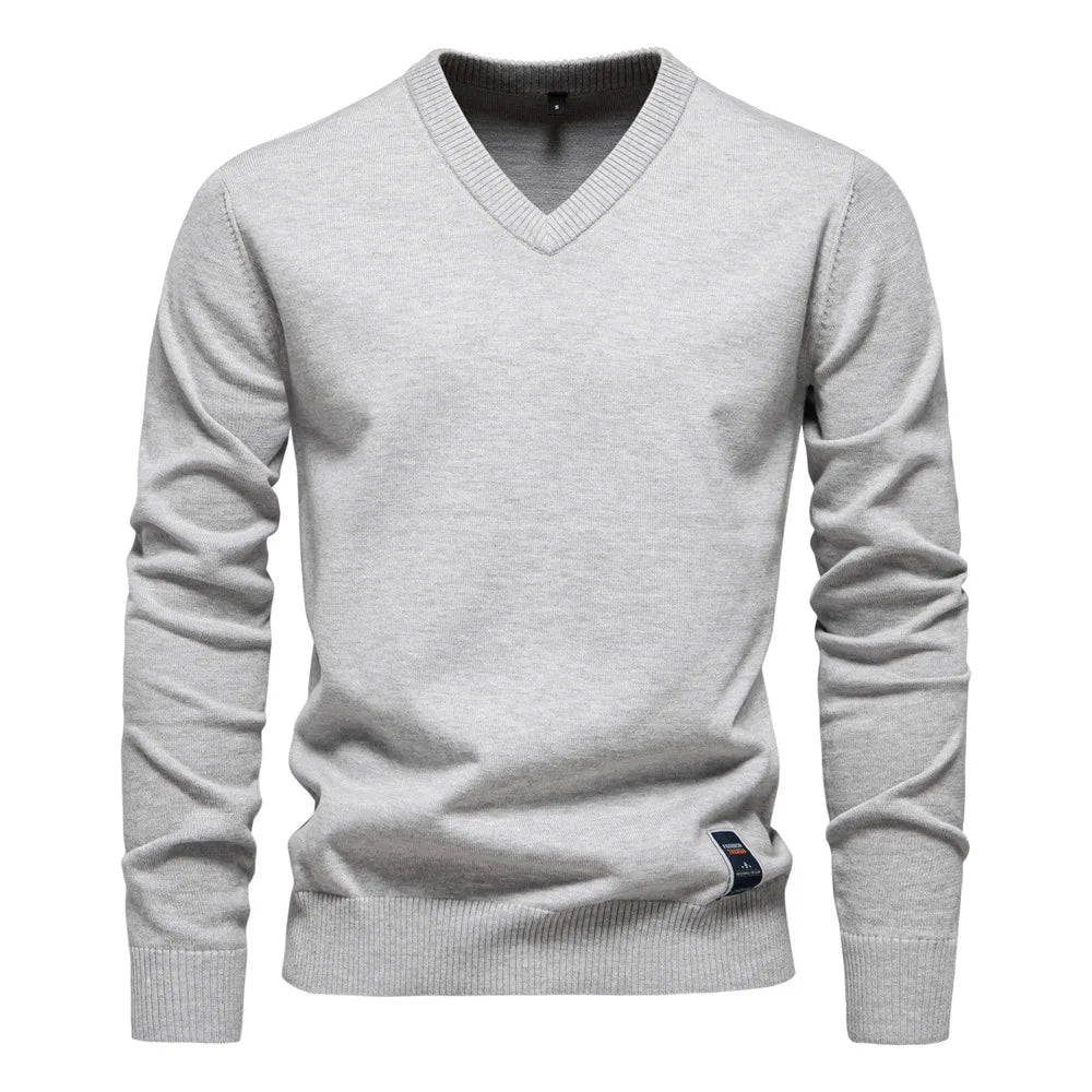 Men's V-Neck Sweater - Classic Style-Jacob-Menswear
