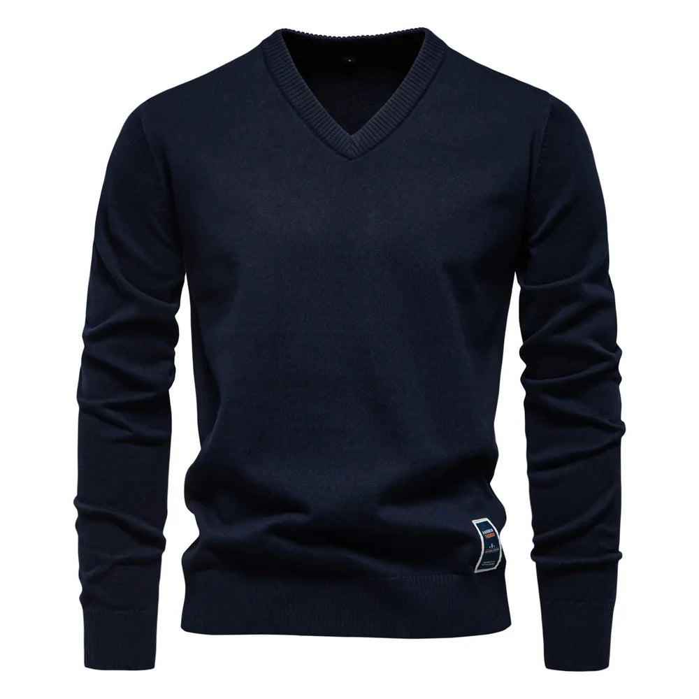 Men's V-Neck Sweater - Classic Style-Jacob-Menswear